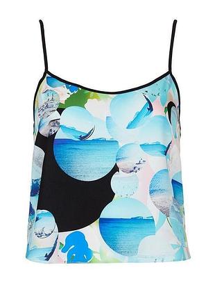 Сочный топ topshop bubble print crop cami