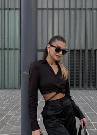 Топ атласний zara