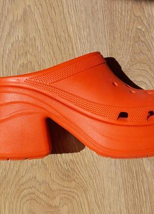 Кроксы оригинал siren clog crocs красно-оранжевые 39-40 размер