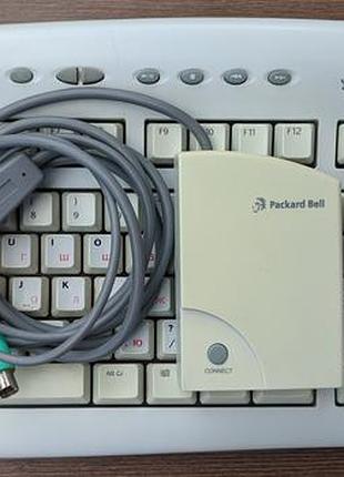 Ретро клавіатура packard bell logitech cordless itouch keyboard біла бездротова