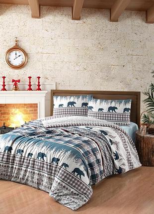 Двуспальный евро комплект first choice cozy green фланель