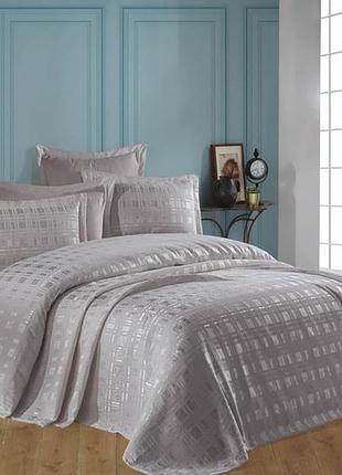 Покривало з наволочками gardines ekose grey 240 x 260 см