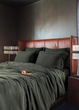 Двуспальный евро комплект issimo home jade moss 500 tc cupro (на заказ)