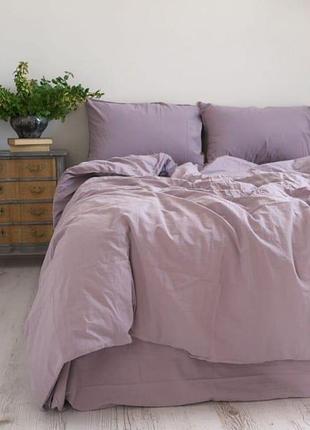 Двоспальний євро комплект limasso standart naturel violet варена бавовна