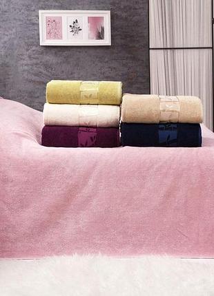 Махрове бамбукове покривало belizza pink 200×220 см