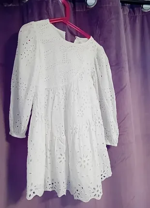 Нарядное платье ришелье zara 4