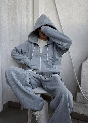 Женский спортивный костюм оверсайз меланж