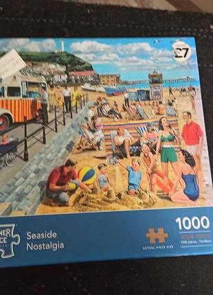 Пазл "seaside nostalgia" від бренду corner piece на 1000 елементів. художник картини — тревор мітчелл