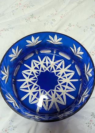 Винтажная салатница кобальт