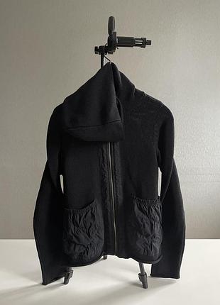 Iw edging: crop zip-hoodie with large nylon pockets