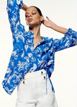 Жіноча сорочка натуральна тканина zara