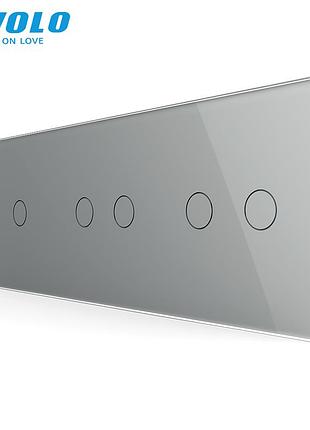 Сенсорный диммер 5 сенсоров 2a 230v для дома стекло серый livolo rem-1557