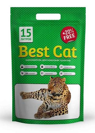 Наполнитель силикагелевый best cat, 15 л (5,850 кг) зеленое яблоко