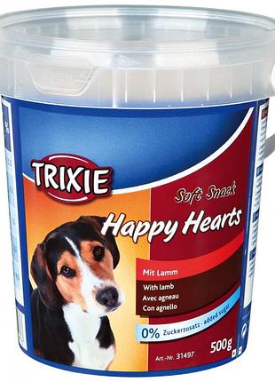 Happy hearts-ласощі для собак з бараниною 500 г, тріксі 31497 вітаміни для собак відро пласт happy hearts 31497