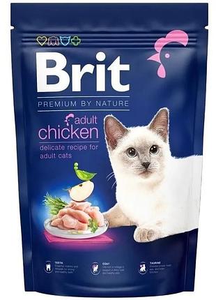 Сухой корм для котов brit premium nature cat adult chicken с курицей 300 г
