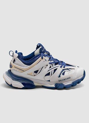 Женские кроссовки balenciaga track worn out white blue x баленсиага 38