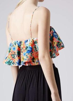 Топ topshop bright floral frill bralet