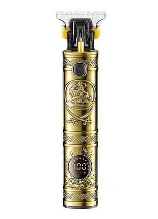 Тример 5вт акумулятор v-097 gold, 3 насадки, led display тм vgr