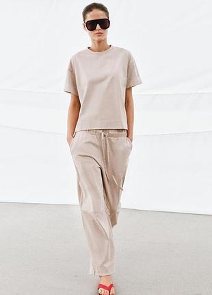 Бавовняний костюм zara , футболка  4174/042 і штани zara 4174/043