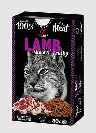 Лакомство alpha spirit natural snack lamb для котов, с ягненком, 80 г as natural snack for cat lambнв лакомство дкотов натурал снек выз