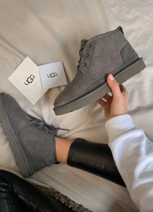 Ugg neumel dark grey угги зима