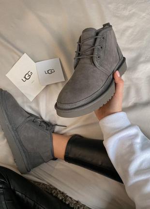 Ugg neumel dark grey угги зима3 фото