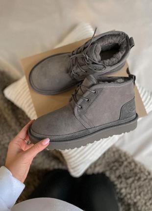 Ugg neumel dark grey угги зима9 фото