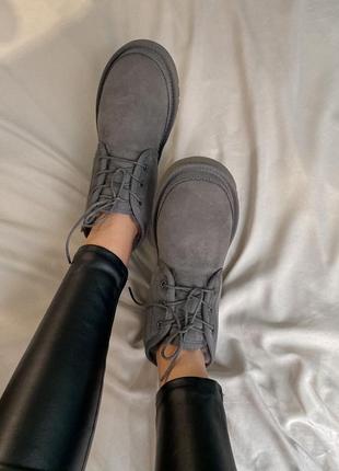 Ugg neumel dark grey угги зима7 фото