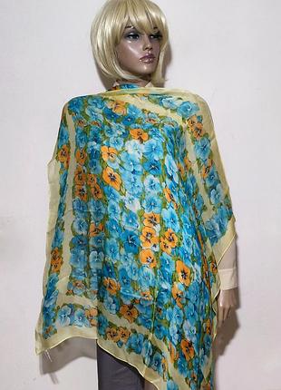 Hanae mori  люксовый  дизайнерський шелковый платок /14905/
