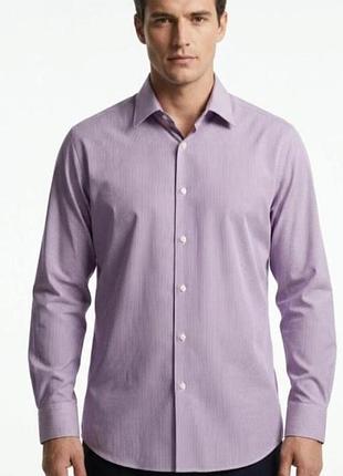 Мужская рубашка boss hugo boss | regular fit | размер 43 (xl)