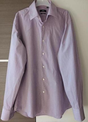 Мужская рубашка boss hugo boss | regular fit | размер 43 (xl)