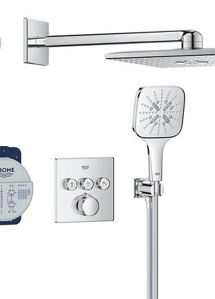 Grohtherm smartcontrol набір прихованого монтажу з верхнім душем 310 на 3 функції, колір хром