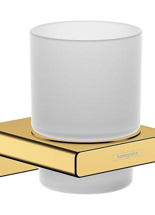 Склянка для ванної кімнати hansgrohe addstoris 41749990, золото