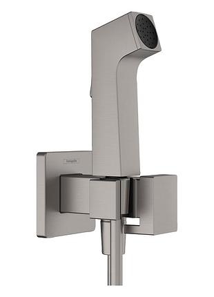 Hansgrohe e гигиенический душ 1jet ecosmart, со шлангом 1,25 м и держателем, шлифовенный черный хром