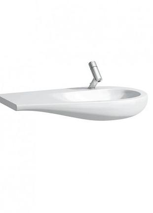 Alessi one раковина-стiлешниця 90*50*16,5см, накладна, лiвосторон. крило-поличка, з отв.пiд змiш., з покриттям lcc