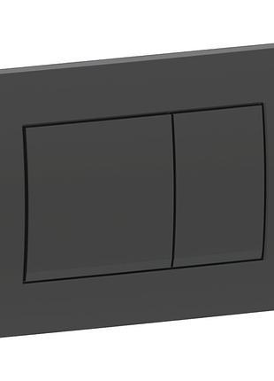 Delta20 square смывная клавиша для двойного смыва, черный матовый