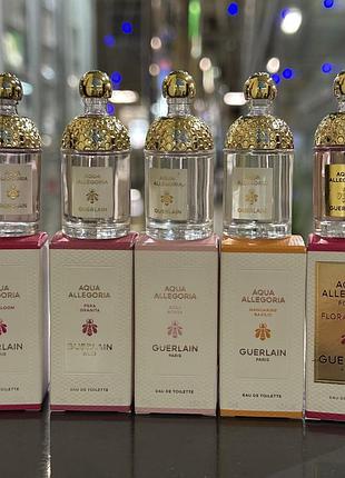 Мініатюра guerlain aqua allegoria mandarine-basilic florabloom forte rosa rossa pera granita 7.5мл