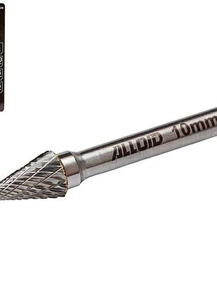 Alloid pro. борфреза твердосплавная по металлу, тип m, d-10мм, d-6мм, l-65мм