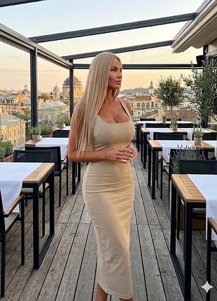 Сукня котонова беж