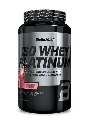 Изолят протеина biotech iso whey platinum 908 г клубника