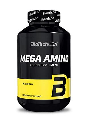 Амінокислоти biotech mega amino 100 tabs | для відновлення м'язів