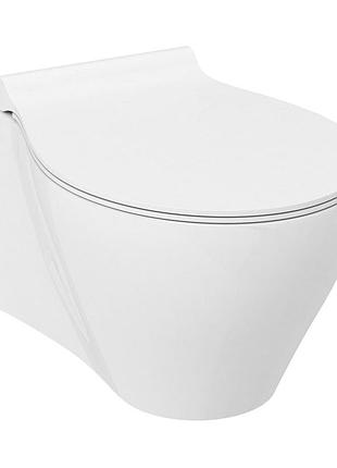 Iberia унітаз 55*35,5*40см підвісний rimless, сидіння тверде slim slow-closing