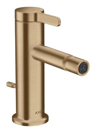Axor one смеситель для биде, однорычажный, со сливным гарнитуром pop-up, шлифованная бронза