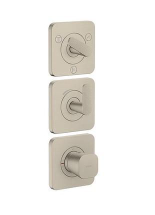 Axor citterio c термостат 38*12см, для 3х потребителей, пм, шлифованный никель