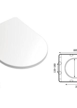 5035 сиденье duroplast slow-closing (460*364 мм)