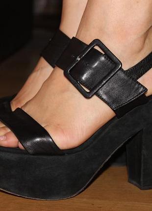 Босоножки натуральные на каблуку stelio malori