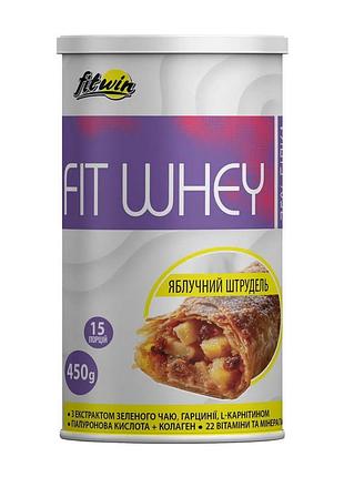 Протеїн fitwin fit whey 450 г яблучний штрудель | білок