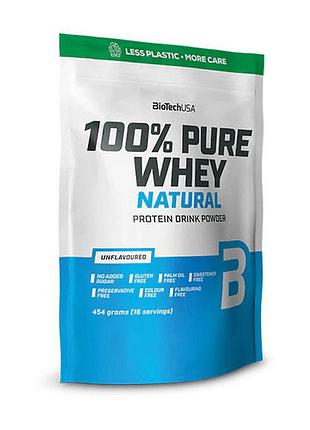 Протеїн biotech 100% pure whey natural 454 г без смаку