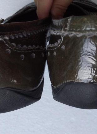 Балетки, туфли clarks originals из натуральной лакированной кожи2 фото