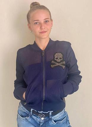 Жіноча кофта philipp plein синя 15021
